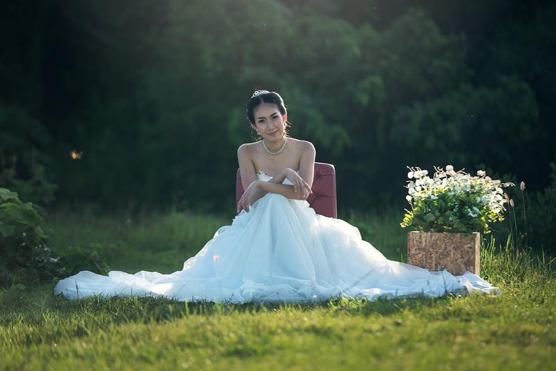 Wedding Dress with Crystal Embellishments